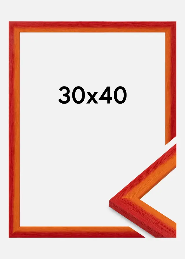 Moldura Cornwall Vidro acrílico Vermelha 30x40 cm