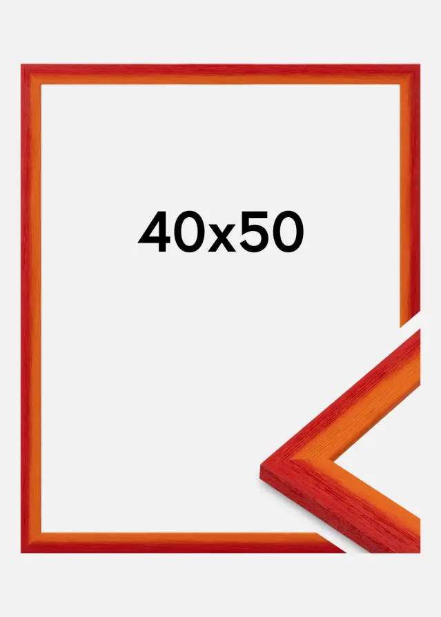 Moldura Cornwall Vidro acrílico Vermelha 40x50 cm