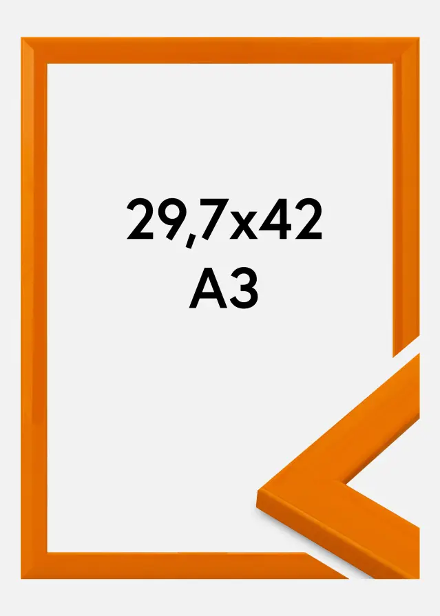 Moldura Dorset Vidro acrílico Laranja 29,7x42 cm (A3)