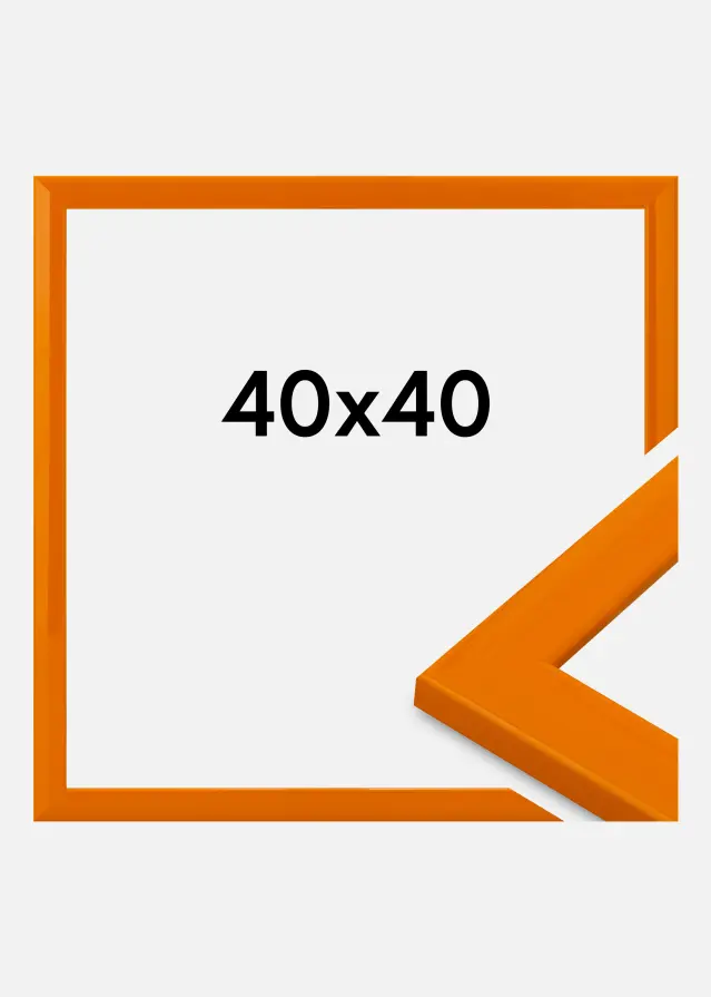 Moldura Dorset Vidro acrílico Laranja 40x40 cm
