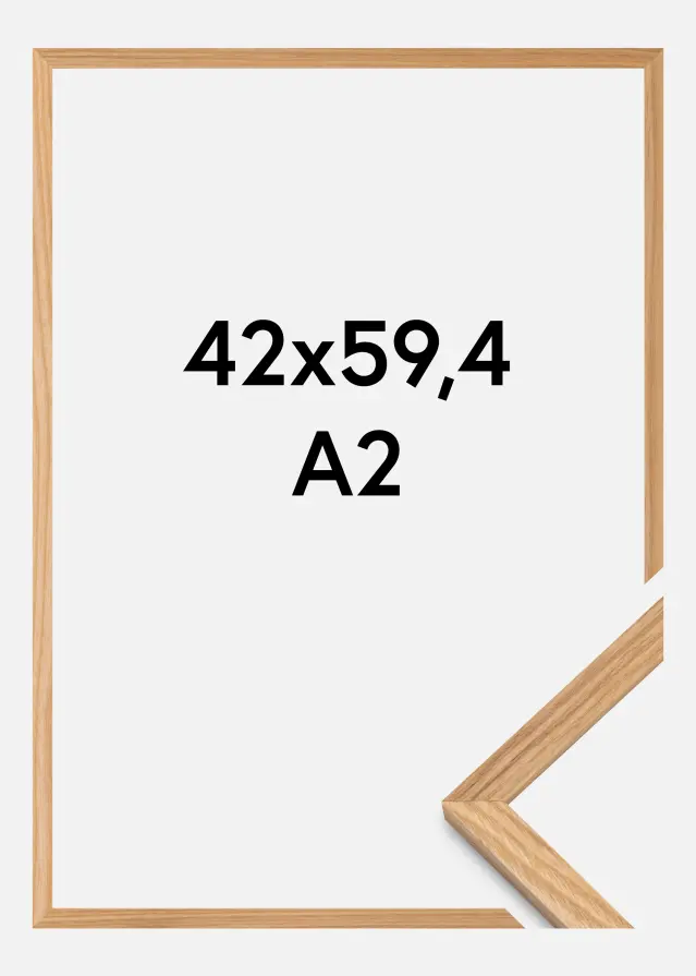 Moldura Carvalho Maciço Acrílico 42x59,4 (A2)