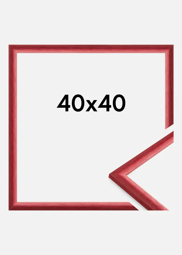 Moldura Cornwall Vidro acrílico Vermelho escuro 40x40 cm
