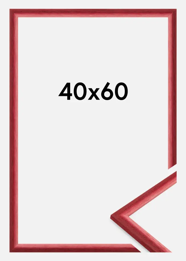 Moldura Cornwall Vidro acrílico Vermelho escuro 40x60 cm