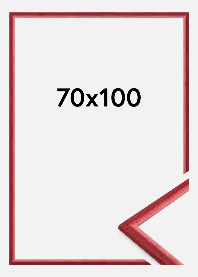 Moldura Cornwall Vidro acrílico Vermelho escuro 70x100 cm