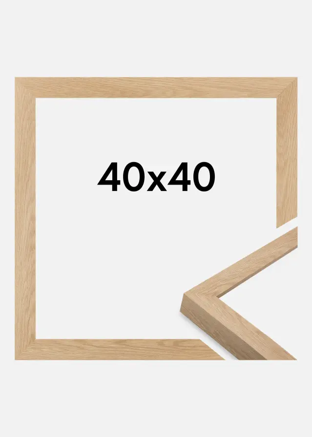 Moldura Wells Vidro acrílico Carvalho 40x40 cm