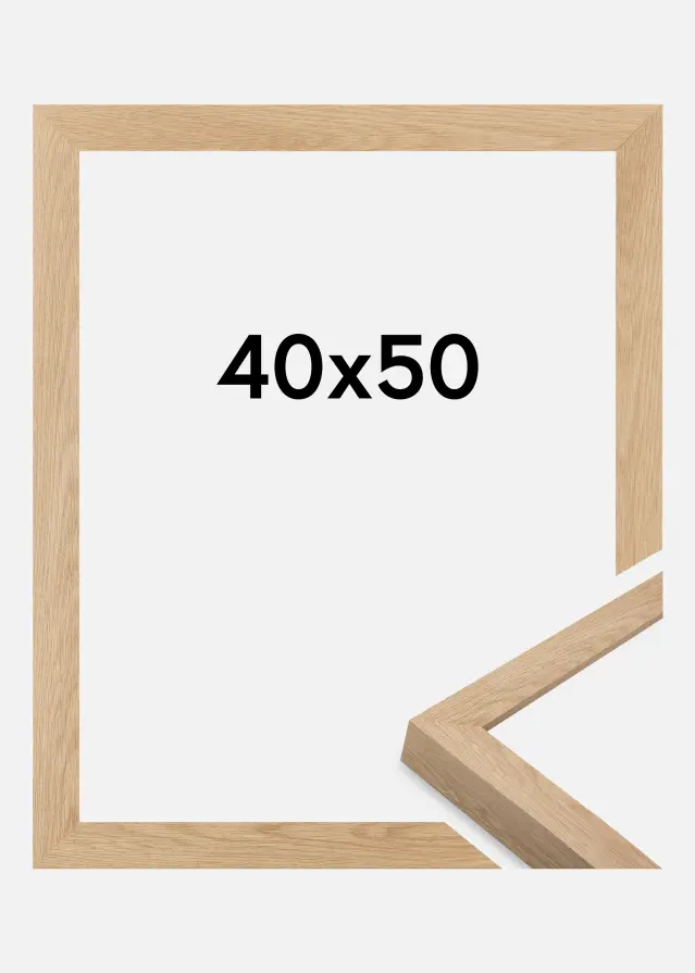 Moldura Wells Vidro acrílico Carvalho 40x50 cm