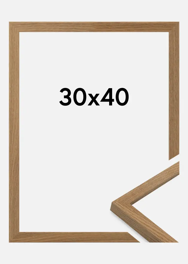 Moldura Salisbury Vidro acrílico Carvalho 30x40 cm