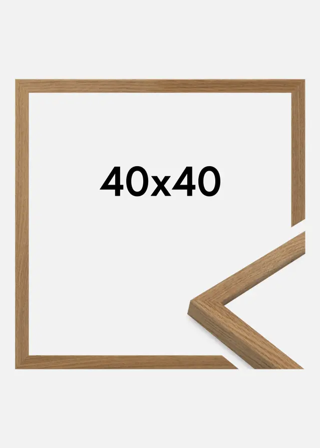 Moldura Salisbury Vidro acrílico Carvalho 40x40 cm