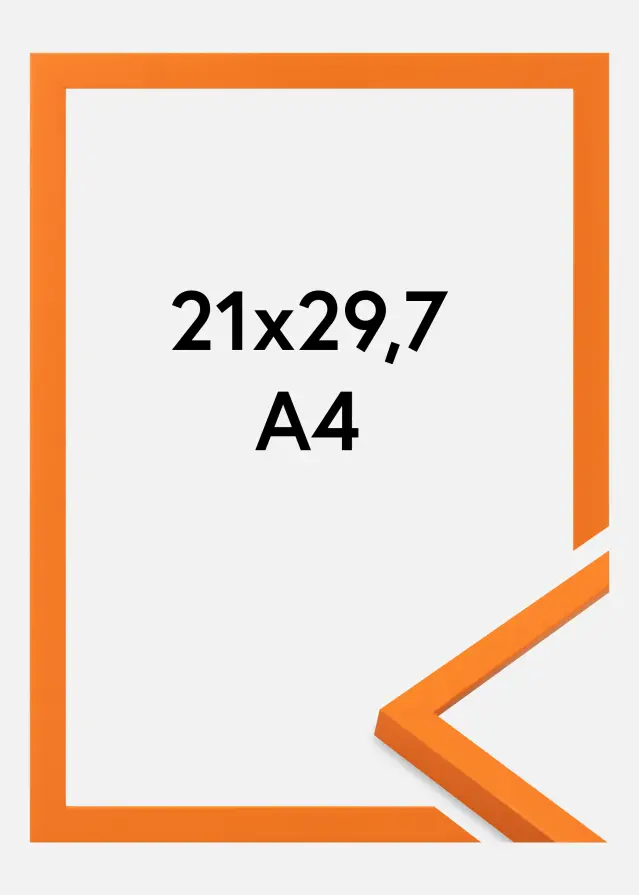 Moldura Kent Vidro acrílico Laranja 21x29,7 cm (A4)