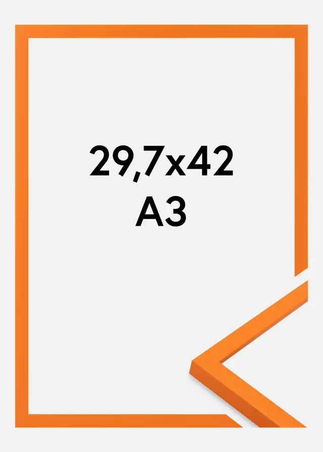 Moldura Kent Vidro acrílico Laranja 29,7x42 cm (A3)