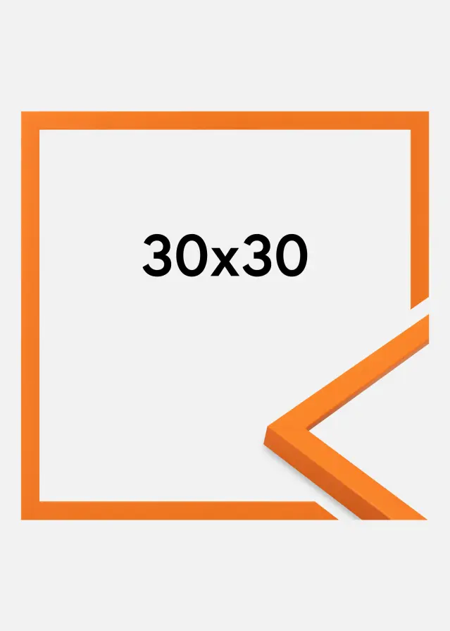 Moldura Kent Vidro acrílico Laranja 30x30 cm