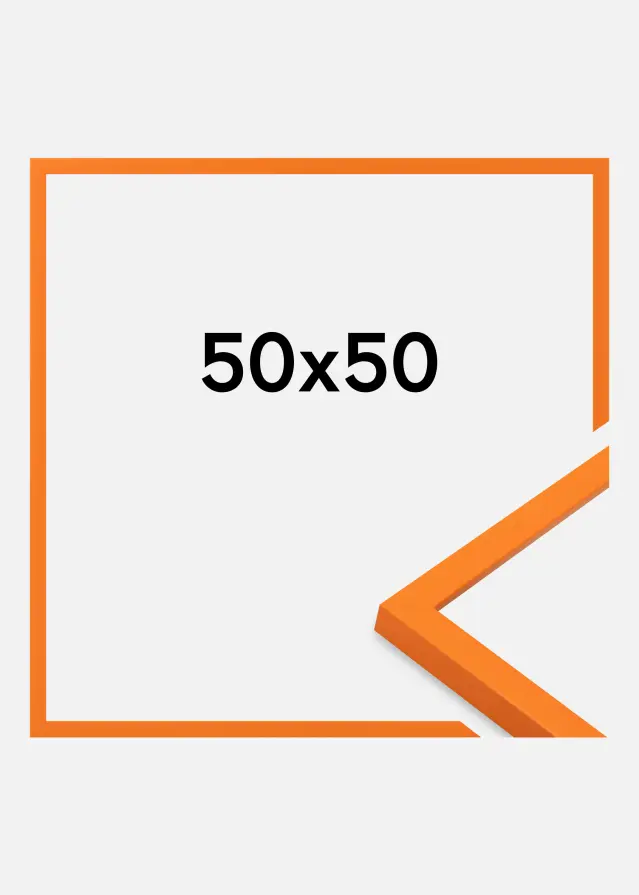 Moldura Kent Vidro acrílico Laranja 50x50 cm