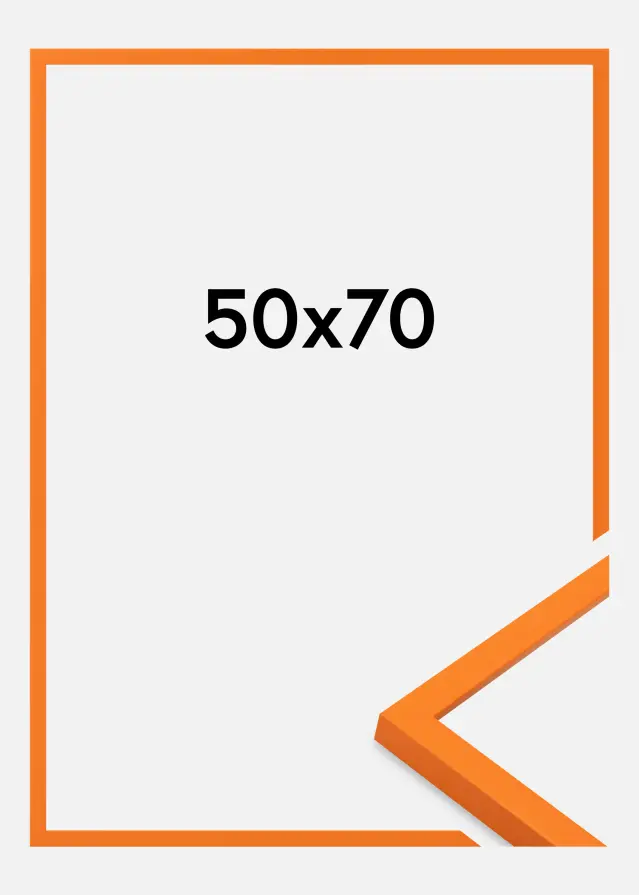 Moldura Kent Vidro acrílico Laranja 50x70 cm