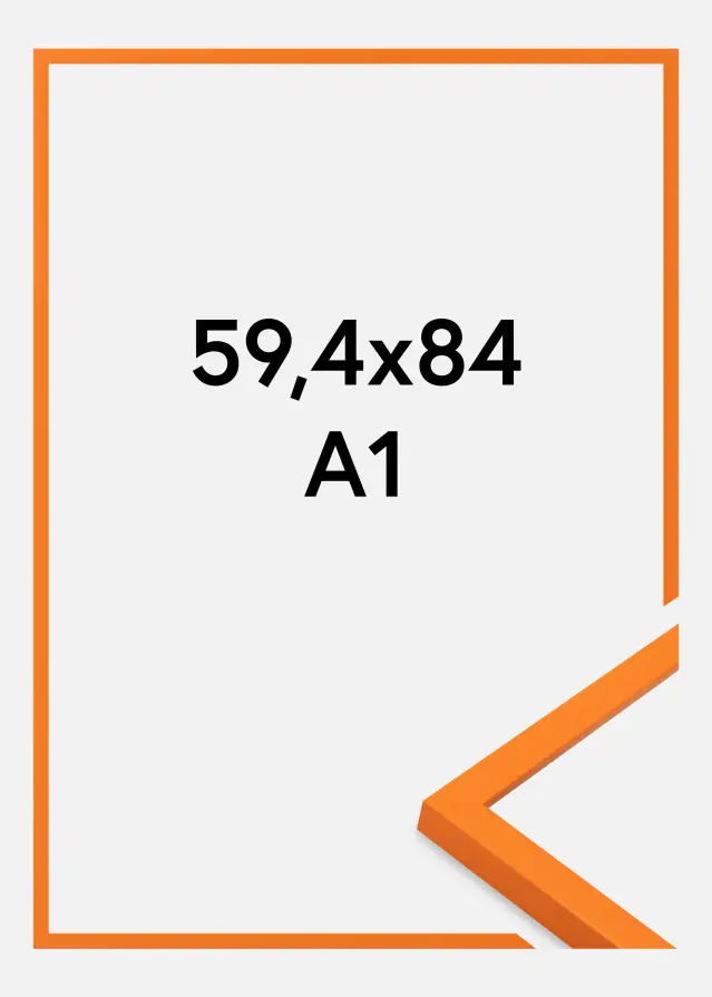 Moldura Kent Vidro acrílico Laranja 59,4x84,1 cm (A1)