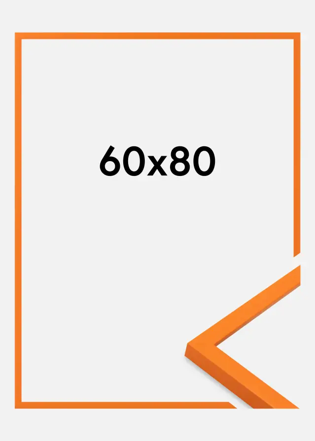 Moldura Kent Vidro acrílico Laranja 60x80 cm