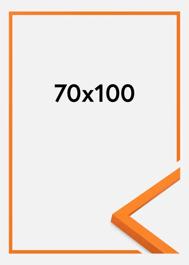 Moldura Kent Vidro acrílico Laranja 70x100 cm