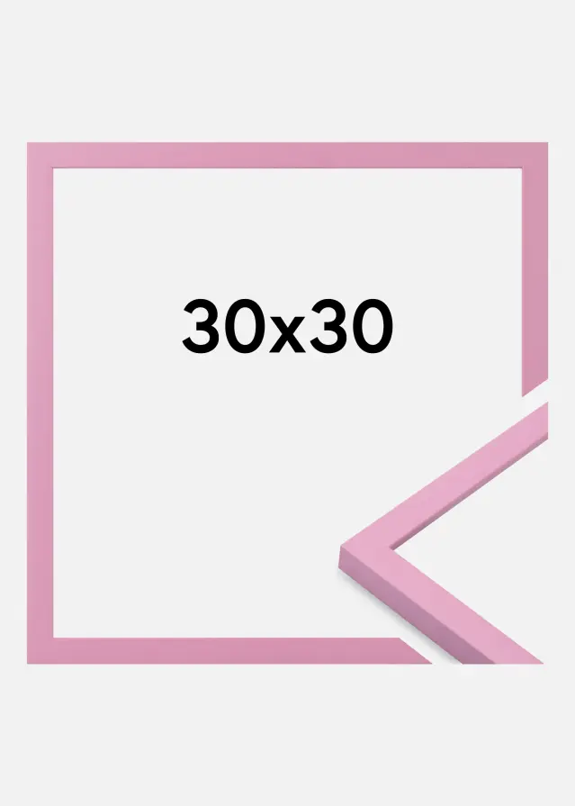 Moldura Kent Vidro acrílico Rosa 30x30 cm
