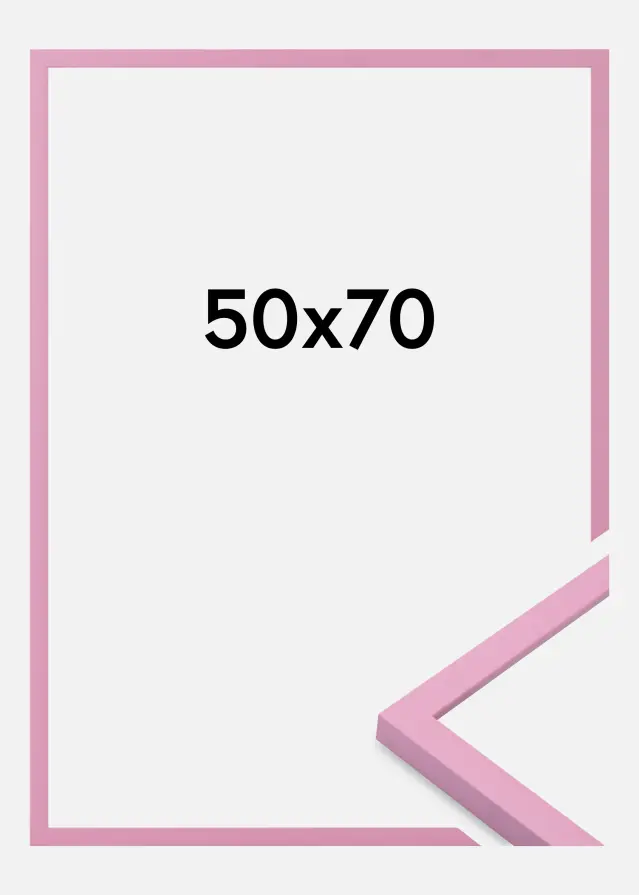 Moldura Kent Vidro acrílico Rosa 50x70 cm