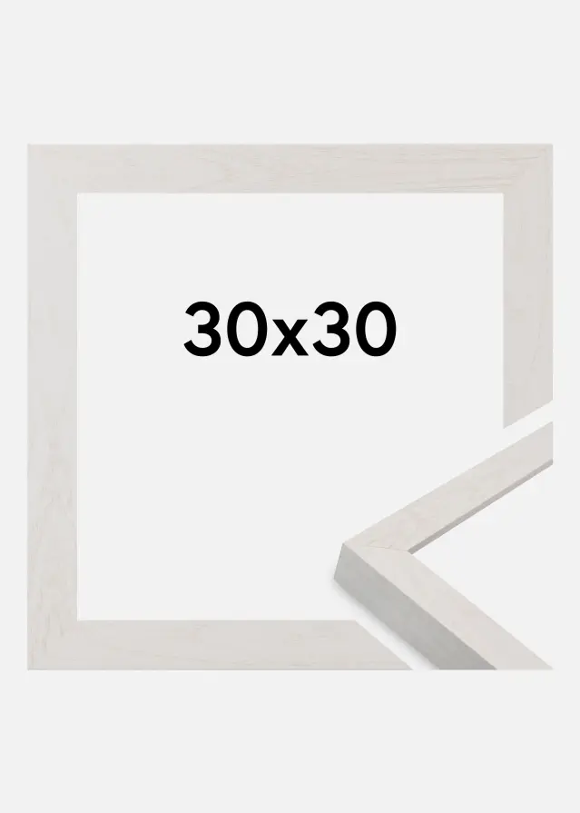 Moldura Wells Vidro acrílico Branco 30x30 cm