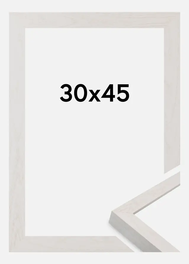 Moldura Wells Vidro acrílico Branco 30x45 cm