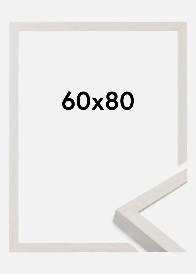 Moldura Wells Vidro acrílico Branco 60x80 cm