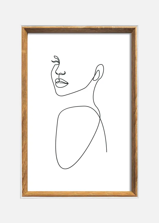 Moldura Silhouette Nogueira 20x30 cm