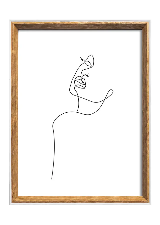 Moldura Silhouette Nogueira 18x24 cm