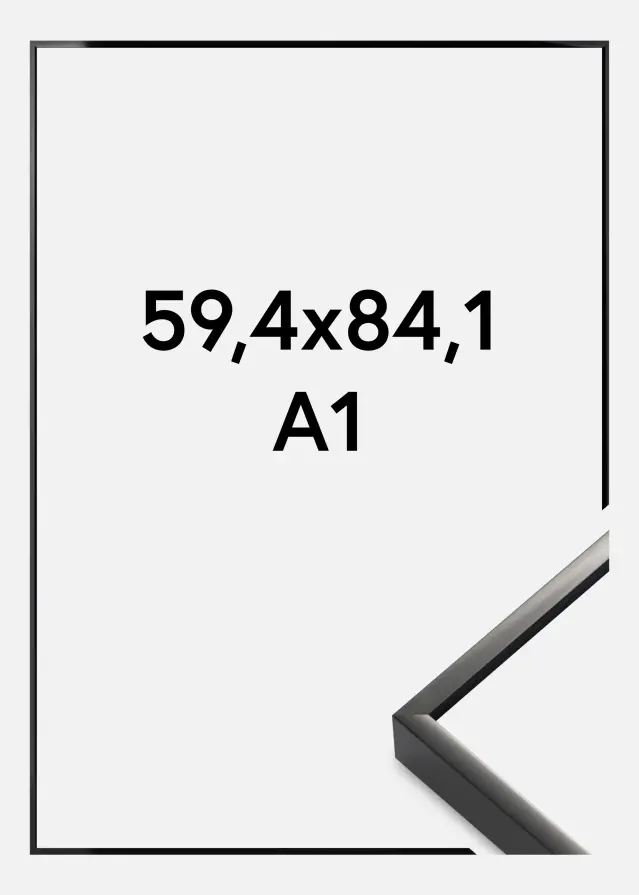 Moldura Nielsen Premium Alpha Brilhante Preto 59,4x84,1 cm (A1)