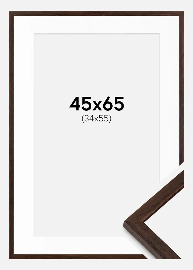 Moldura Edsbyn Noz 45x65 cm - passe-partout Branco 35x56 cm