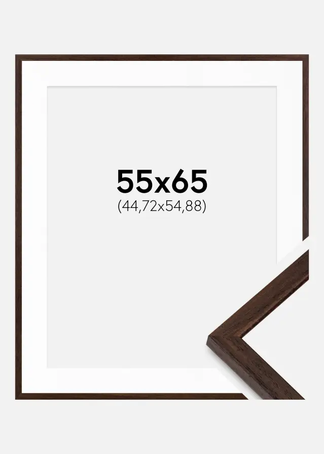 Moldura Edsbyn Noz 55x65 cm - passe-partout Branco 18x22 inches