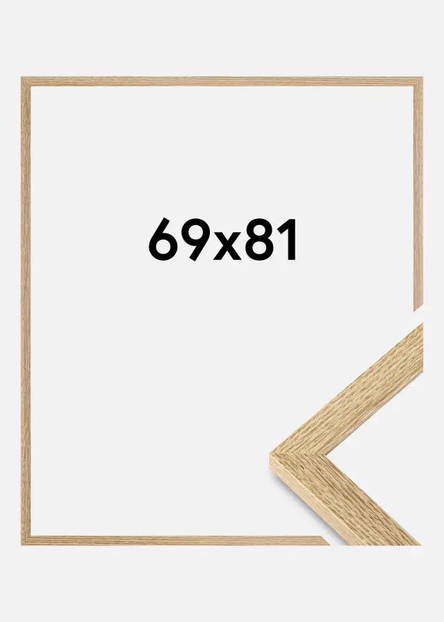 Moldura Selection Vidro acrílico Carvalho 69x81 cm