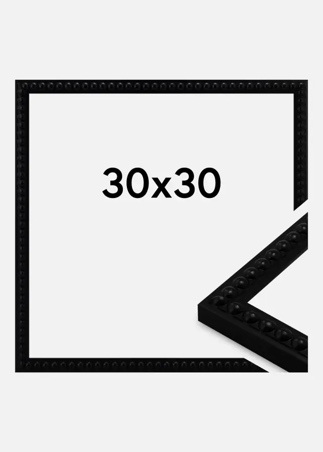 Moldura Perla Vidro acrílico Preto 30x30 cm
