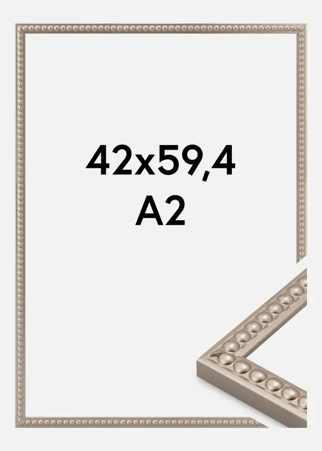 Moldura Perla Vidro acrílico Champagne 42x59,4 cm (A2)