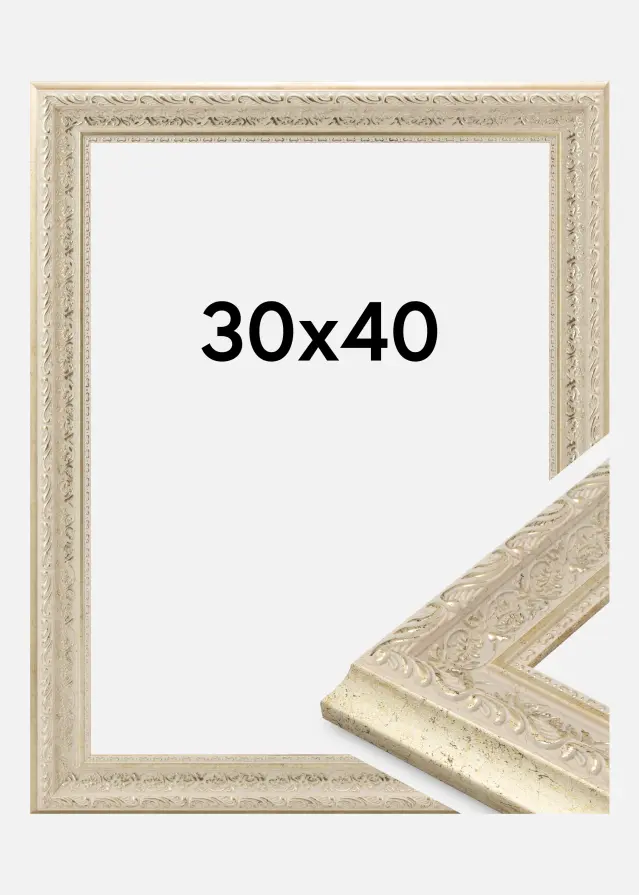 Moldura Toro Vidro acrílico Areia 30x40 cm