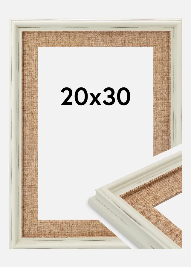 Moldura Sandweave Vidro acrílico Branco 20x30 cm