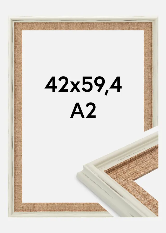 Moldura Sandweave Vidro acrílico Branco 42x59,4 cm (A2)