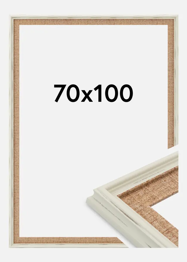 Moldura Sandweave Vidro acrílico Branco 70x100 cm