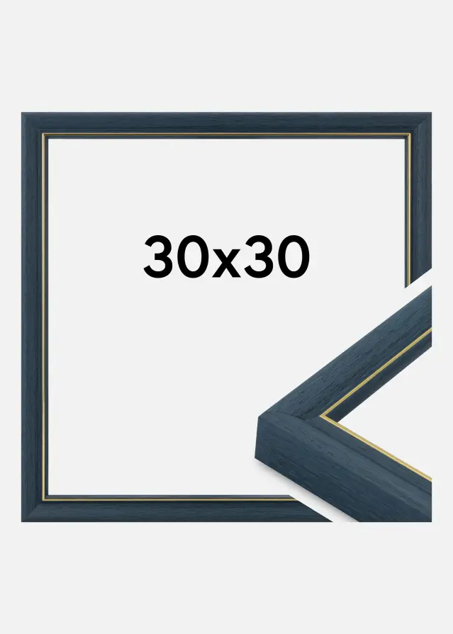 Moldura Canterbury Vidro acrílico Azul 30x30 cm