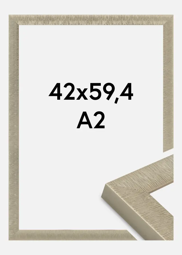 Moldura Sahara Vidro acrílico Champagne 42x59,4 cm (A2)