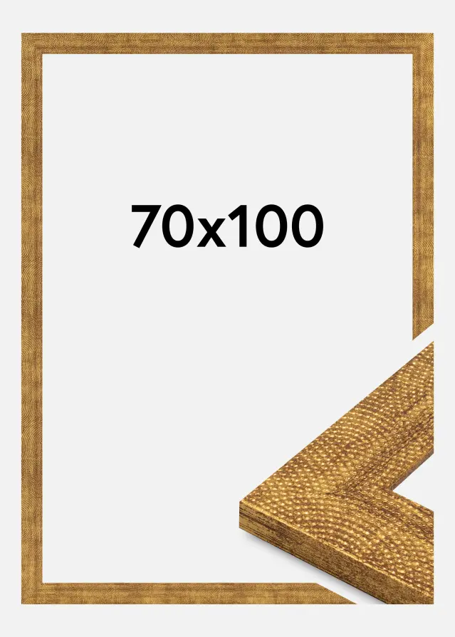 Moldura Linea Vidro acrílico Ouro 70x100 cm