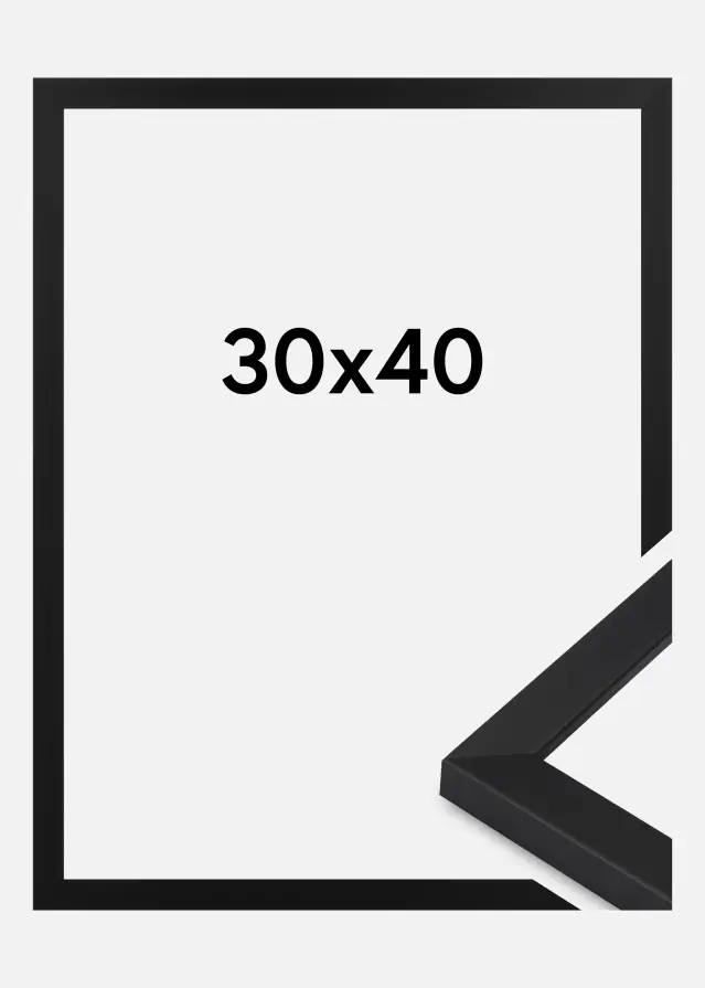 Moldura Oban Vidro acrílico Preto 30x40 cm