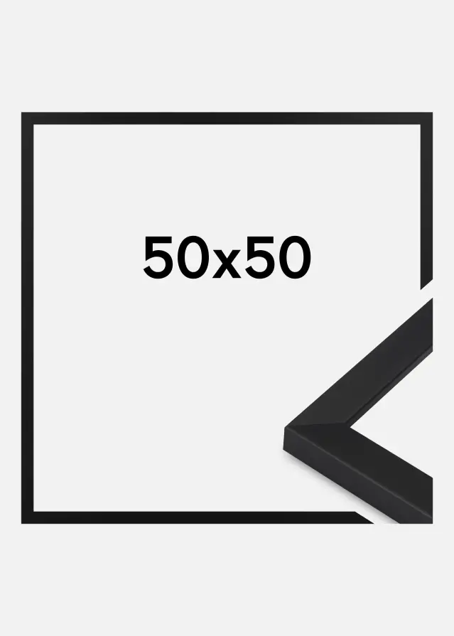 Moldura Oban Vidro acrílico Preto 50x50 cm