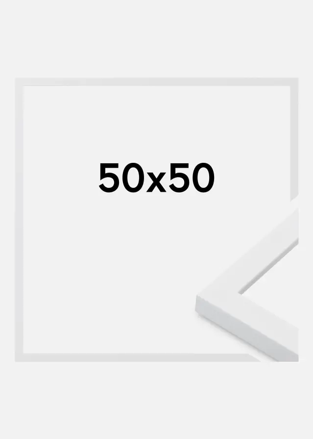 Moldura Oban Vidro acrílico Branco 50x50 cm