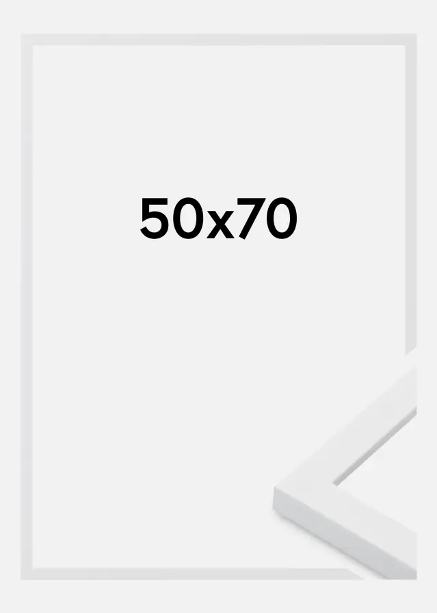 Moldura Oban Vidro acrílico Branco 50x70 cm