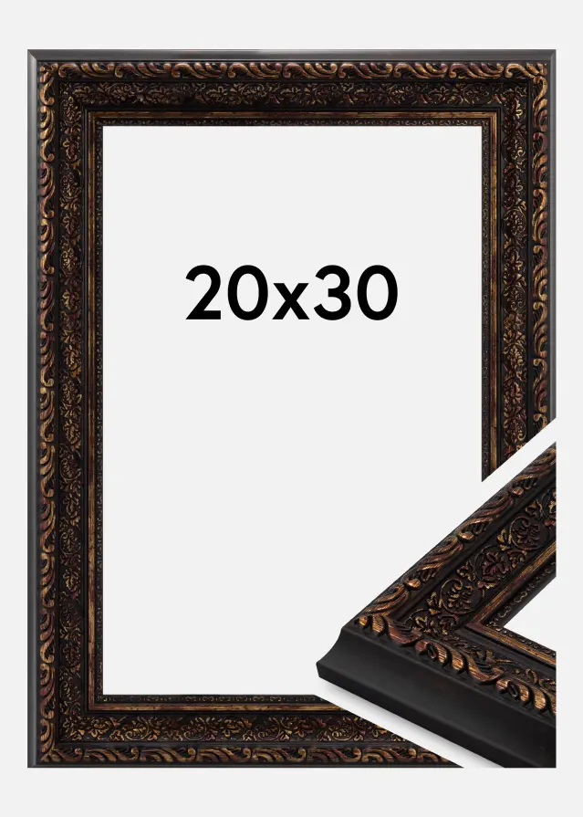 Moldura Ornato Vidro acrílico Vintage Gold 20x30 cm