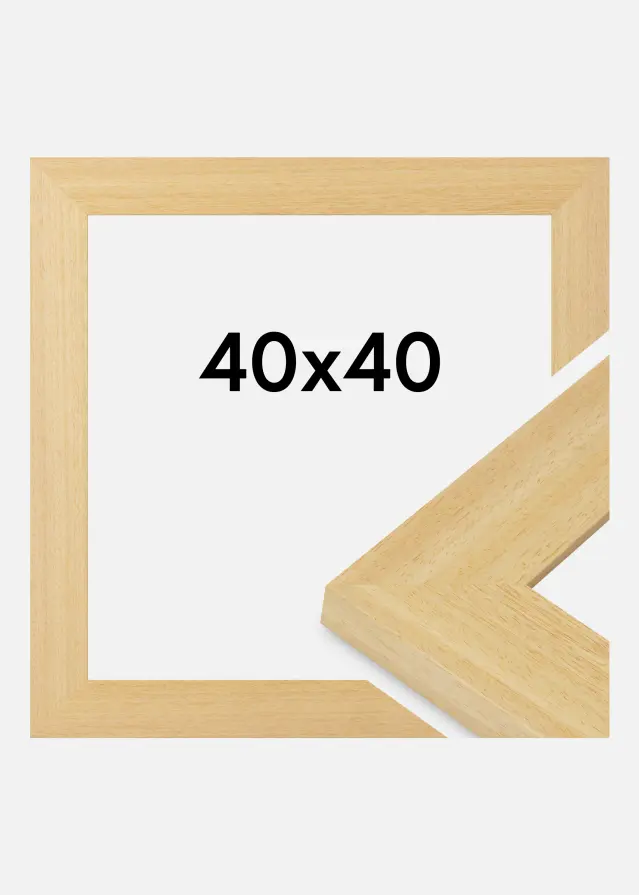 Moldura Pembrokeshire Vidro acrílico Carvalho 40x40 cm