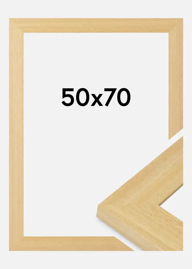 Moldura Pembrokeshire Vidro acrílico Carvalho 50x70 cm