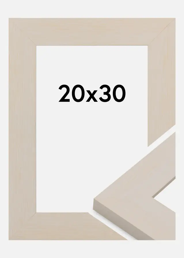 Moldura Pembrokeshire Vidro acrílico Branco 20x30 cm