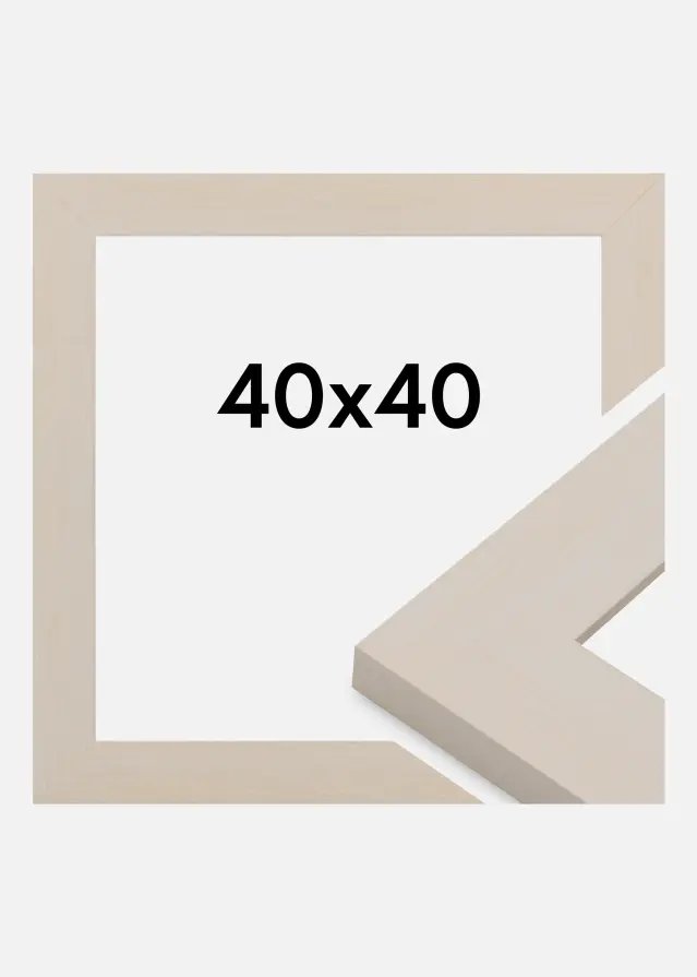 Moldura Pembrokeshire Vidro acrílico Branco 40x40 cm