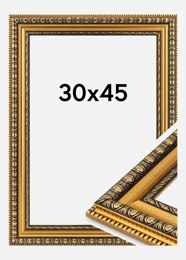 Moldura Ornato Vidro acrílico Gold 30x45 cm